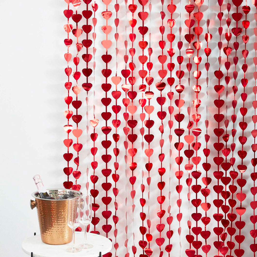 Heart Shaped Valentines Day Party Backdrop