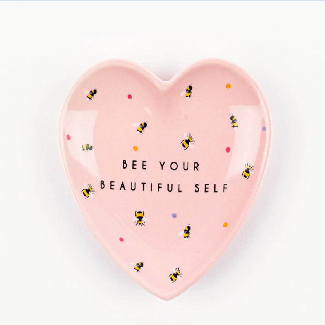 Bee Your Self Heart Trinket Dish