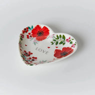 Love Winter Foliage Heart Trinket Dish