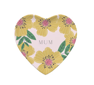 Yellow Rose Mum Trinket Dish