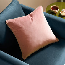 Load image into Gallery viewer, Meridian Velvet Cushion Blush/Grey
