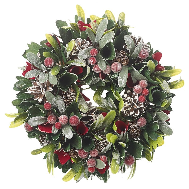 Frosted Red Berry Wreath