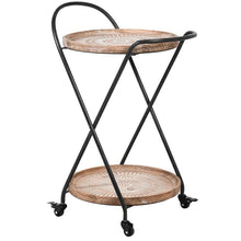 Load image into Gallery viewer, 2 Tier Round Drinks Trolley
