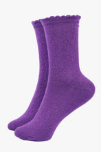 Load image into Gallery viewer, Women&#39;s Socks Glitter Purple
