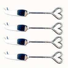 Load image into Gallery viewer, 4 Mini Cheese Knives - Love Heart
