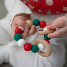 Load image into Gallery viewer, Christmas Silone &amp; Wood Teether

