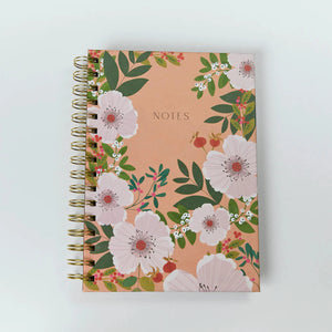 White Rose & Hibiscus A5 Notebook