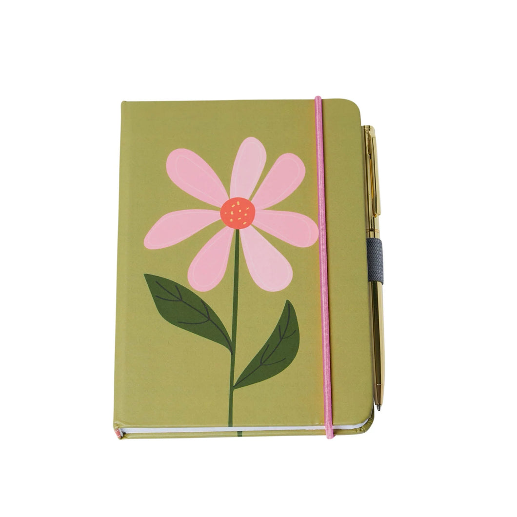 Olive Pocket Notebook With Pen