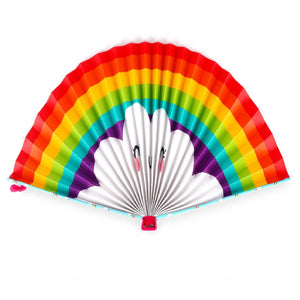 Rainbow Paper Fan