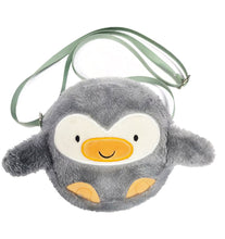 Load image into Gallery viewer, Grey Round Poppy Penguin Kid's Bag
