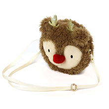 Load image into Gallery viewer, Dasher Reindeer Fleecy Kid's Round Zip Bag

