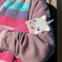 Load image into Gallery viewer, Rainbow Unicorn Mittens - 7-10yrs
