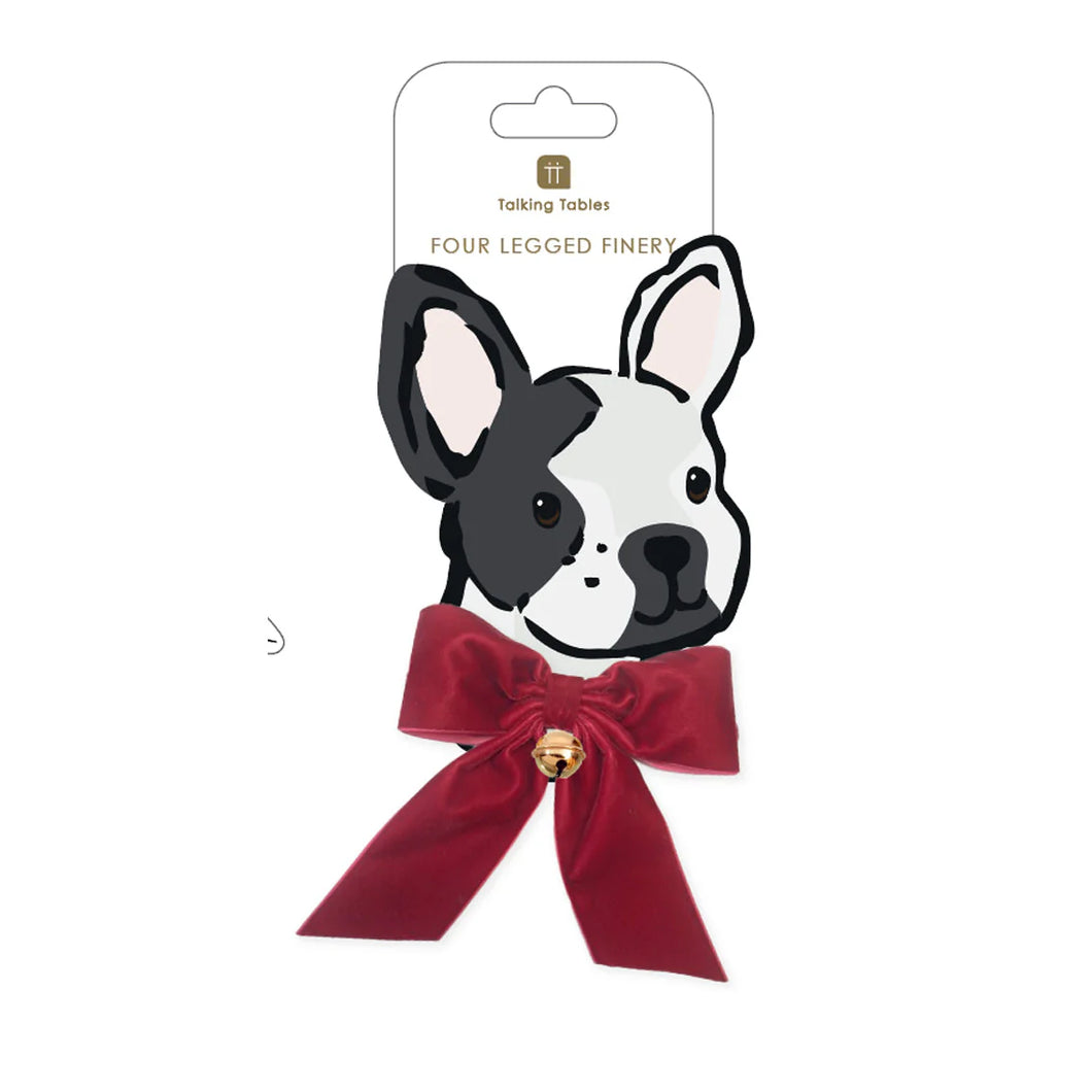Dog / Cat Velvet Christmas Bow Neck Tie