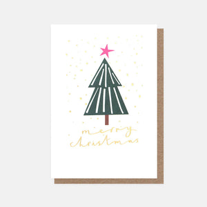 Tree With Star Small Christmas Card Pack of 10
