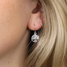 Load image into Gallery viewer, Sterling Silver Tree Of Life Earrings
