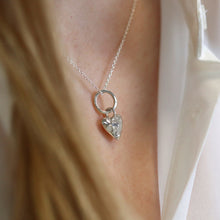 Load image into Gallery viewer, Hammered Heart on Ring - Sterling Silver
