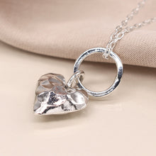 Load image into Gallery viewer, Hammered Heart on Ring - Sterling Silver
