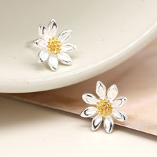 Load image into Gallery viewer, Sterling Silver Daisy Stud Earrings
