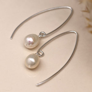 Sterling Silver Pearl Drop Earrings