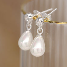 Load image into Gallery viewer, Sterling Silver Pearl Earrings
