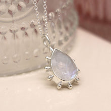 Load image into Gallery viewer, Sterling Silver Moonstone Drop Necklace
