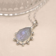 Load image into Gallery viewer, Sterling Silver Moonstone Drop Necklace
