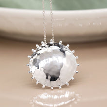 Load image into Gallery viewer, Sterling Silver Hammered Disc Necklace
