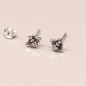 Sterling Silver Bumblebee Studs