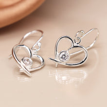 Load image into Gallery viewer, Sterling Silver Heart Earrings
