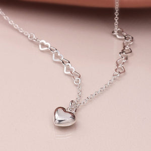 Sterling Silver Heart Chain Necklace