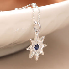 Load image into Gallery viewer, Sterling Silver Star Navy Necklace
