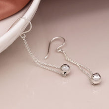 Load image into Gallery viewer, Sterling Silver Chain &amp; Ball Earrings
