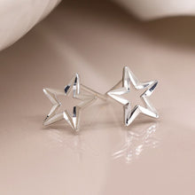 Load image into Gallery viewer, Sterling Silver Cut-Out Star Stud
