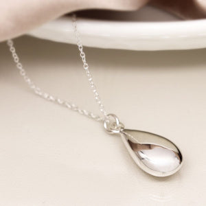 Sterling Silver Smooth Drop Necklace