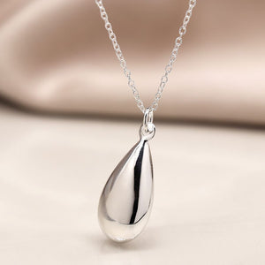 Sterling Silver Smooth Drop Necklace