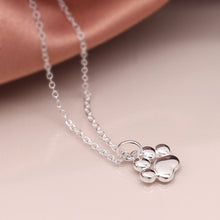 Load image into Gallery viewer, Sterling Silver Paw Print Necklace
