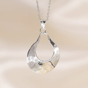 Sterling Silver Simple Teardrop Necklace