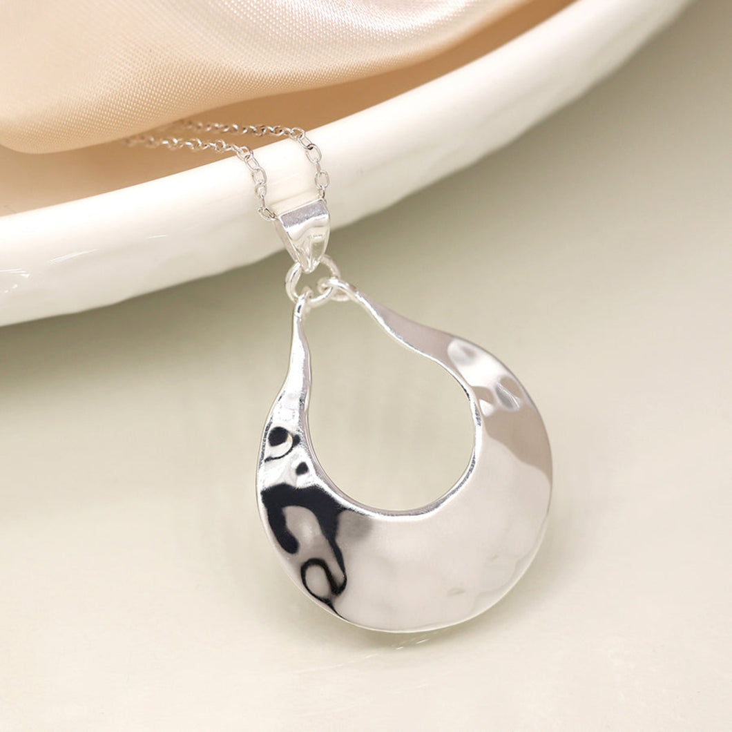 Sterling Silver Simple Teardrop Necklace