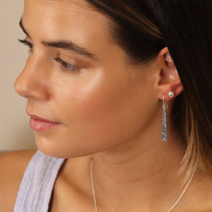 Sterling Silver Hammered Ball Earrings