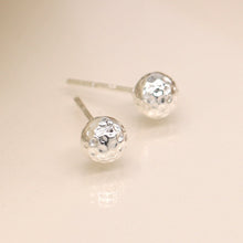 Load image into Gallery viewer, Sterling Silver Hammered Ball Earrings
