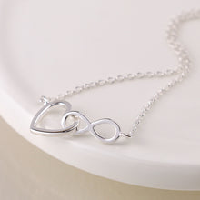 Load image into Gallery viewer, Infinity &amp; Heart Link Necklace - Sterling Silver

