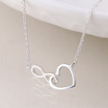 Load image into Gallery viewer, Infinity &amp; Heart Link Necklace - Sterling Silver
