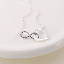 Load image into Gallery viewer, Infinity &amp; Heart Link Necklace - Sterling Silver
