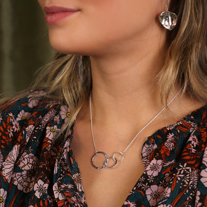Sterling Silver Triple Hoop Necklace