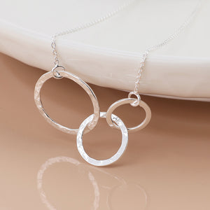 Sterling Silver Triple Hoop Necklace