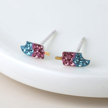 Load image into Gallery viewer, Crystal Set Pink/Blue Ice Lolly - Sterling Silver
