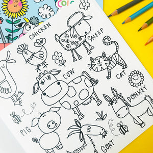 On The Farm Colouring Book