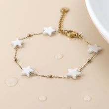 Load image into Gallery viewer, White Star Gold plated Stainless Steel Bracelet
