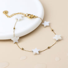 Load image into Gallery viewer, White Star Gold plated Stainless Steel Bracelet
