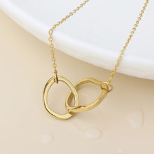Load image into Gallery viewer, Linked Hoop Gold Plated Stainless Stel Necklace
